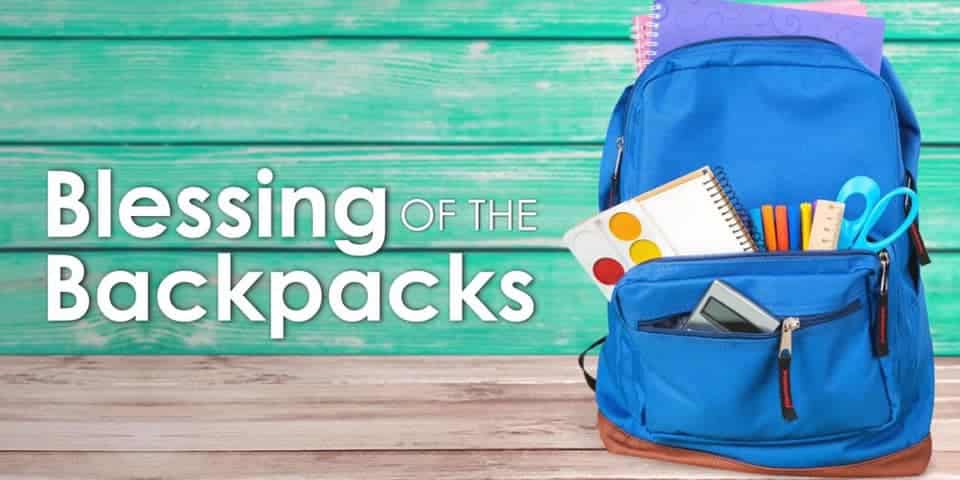 Blessing of the backpacks flyer